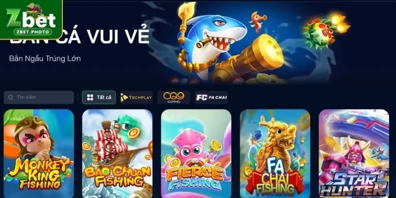 Game bắn cá với các điểm ấn tượng